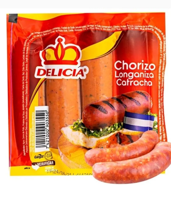 Chorizo Delicia Longaniza Catracha- 15 Oz